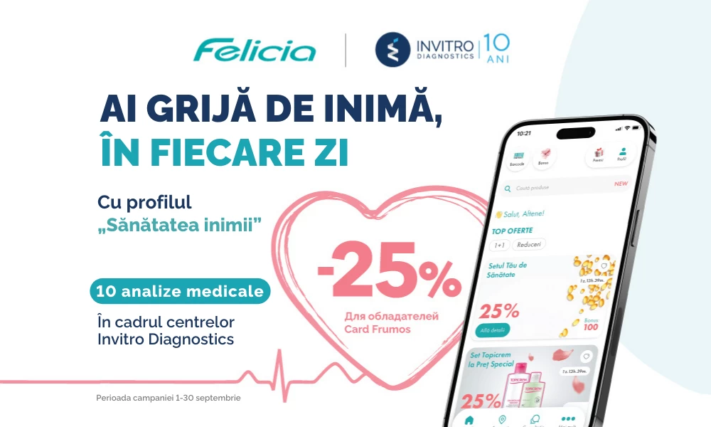 25% reducere la pachetul de analize Sănătatea Inimii