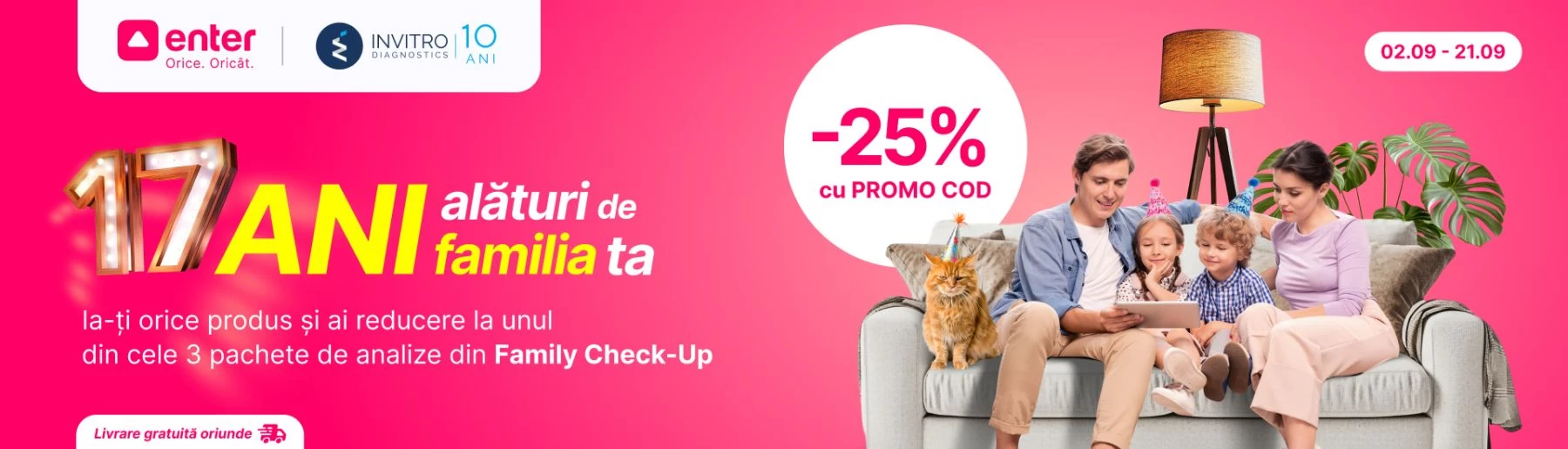 Reducere de 25% la Family Check-Up pentru clienții Enter!