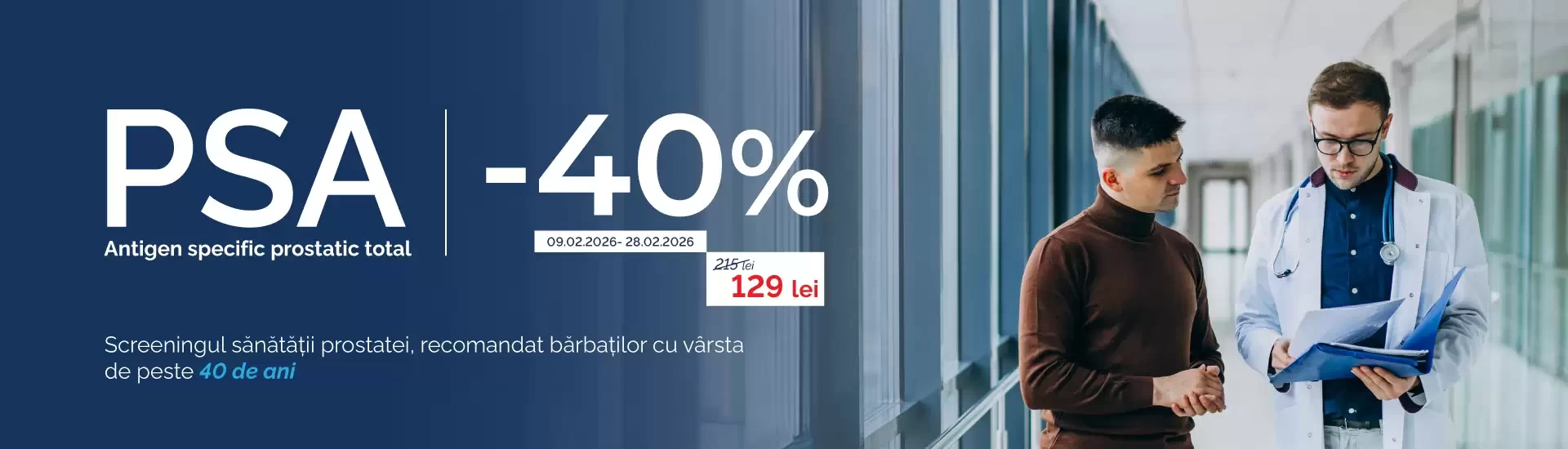 Prostata, verificată | -40% la analiză