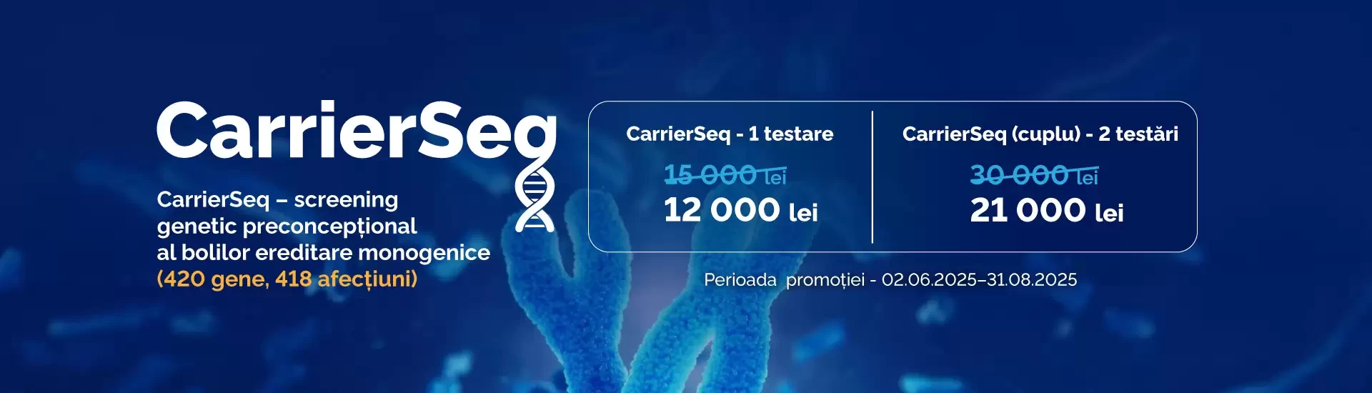 Test genetic CarrierSeq la preț promoțional