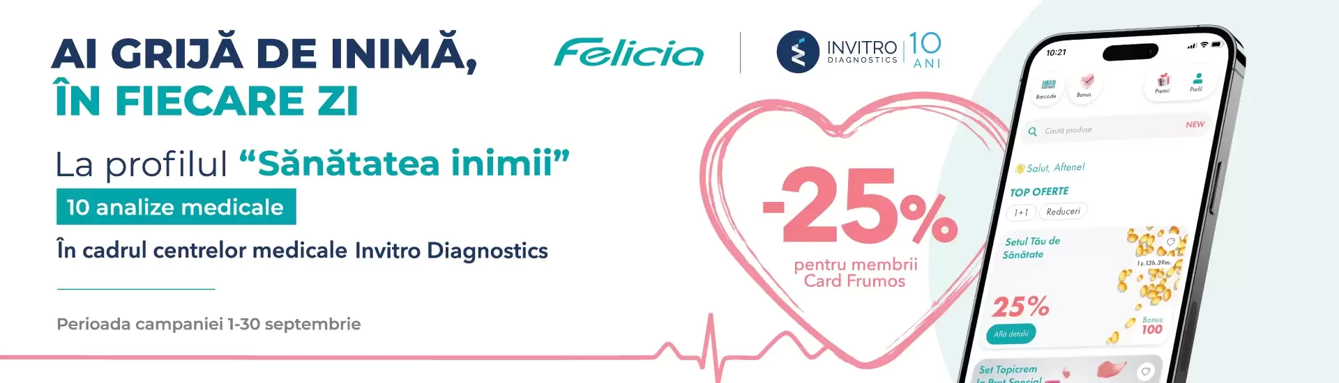 25% reducere la pachetul de analize Sănătatea Inimii