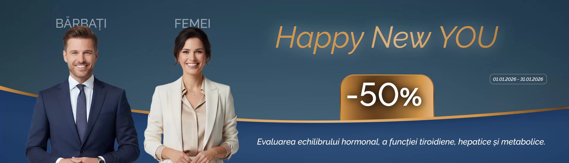 Happy New YOU! –50% la analize pentru femei și bărbați