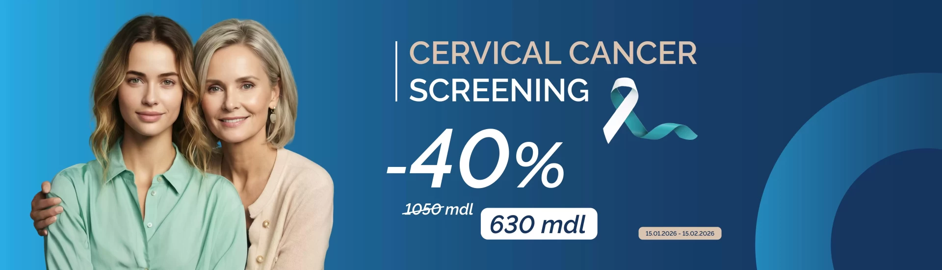 -40% on Cervical Cancer Screening