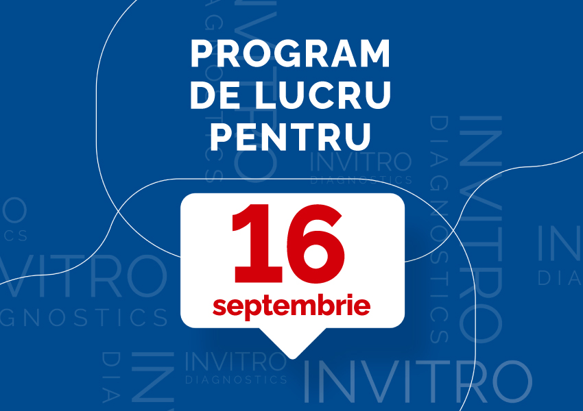 Program de lucru pentru 16.09.2023